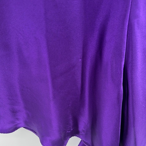 Kathryn VTG Purple Slip Satin Teddy w/Spaghetti Strap Front Button Detail SzL - Picture 13 of 14